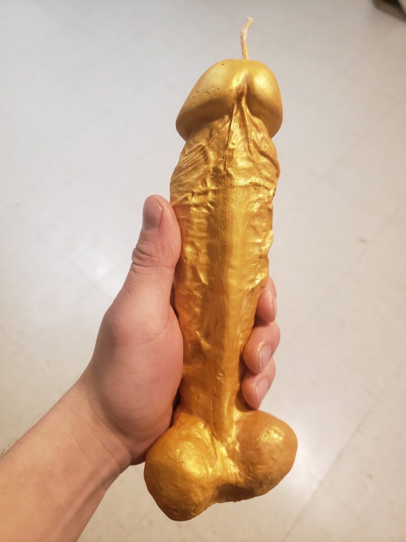 Giant Golden Candle Dick